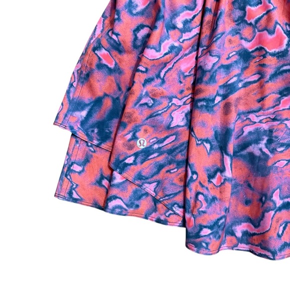 NEW Lululemon Court Rival High Rise Skirt Size 12 Tall Chroma Clash Multi - Picture 3 of 8
